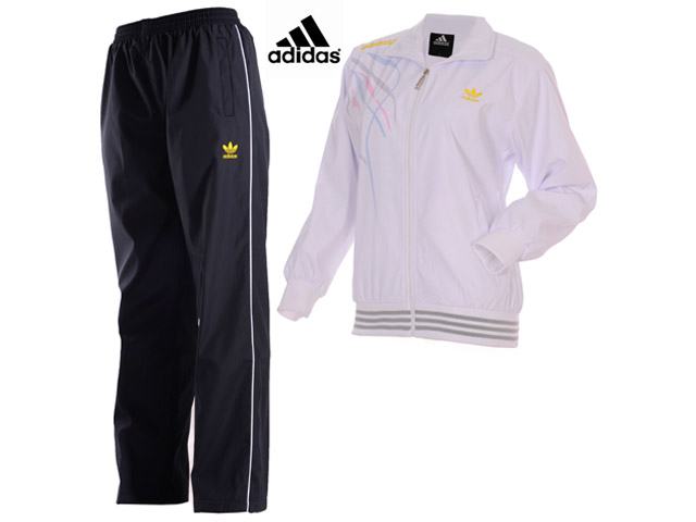 survetement adidas blanc et or